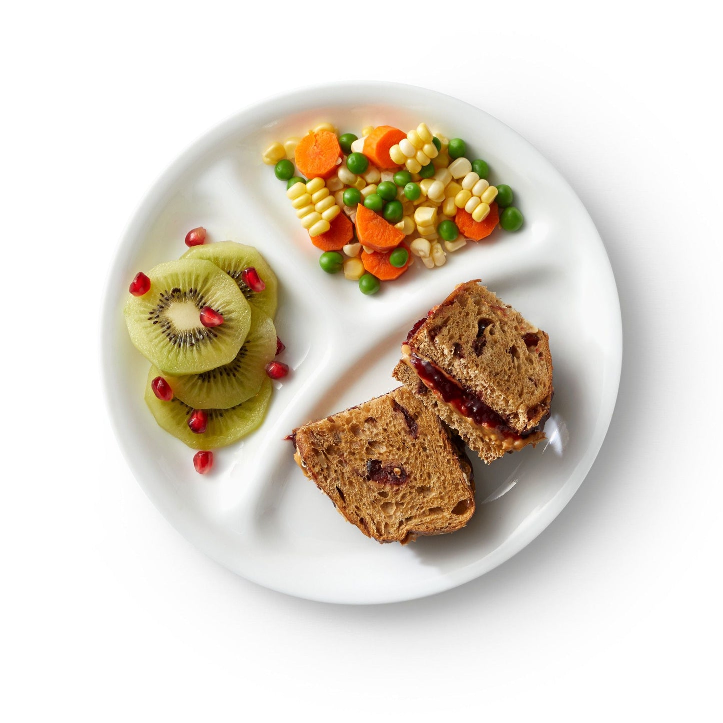 Corelle® Winter Frost White 8.5 Divided Salad Plate
