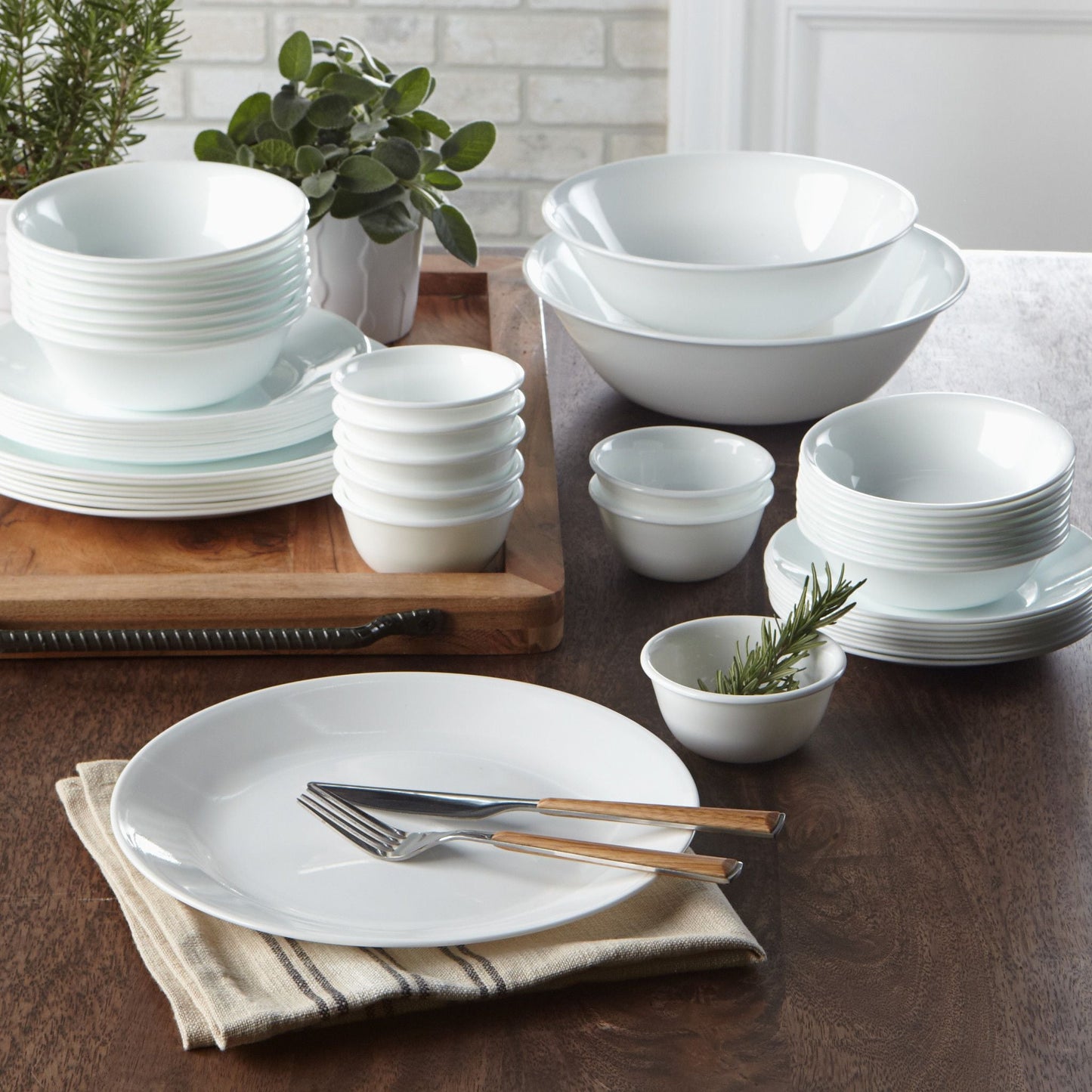 Corelle® Winter Frost White 50-piece Dinnerware Set, Service for 8, EXCLUSIVE
