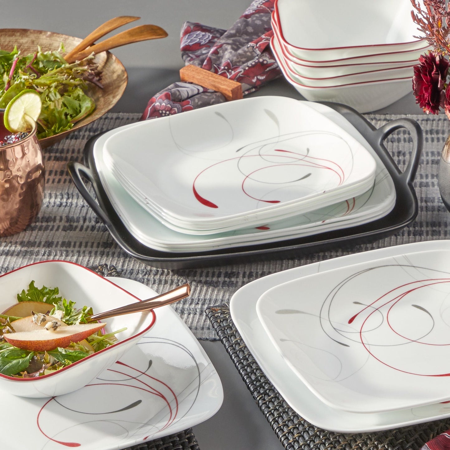 Corelle® Square Splendor 18-piece Dinnerware Set, Service for 6