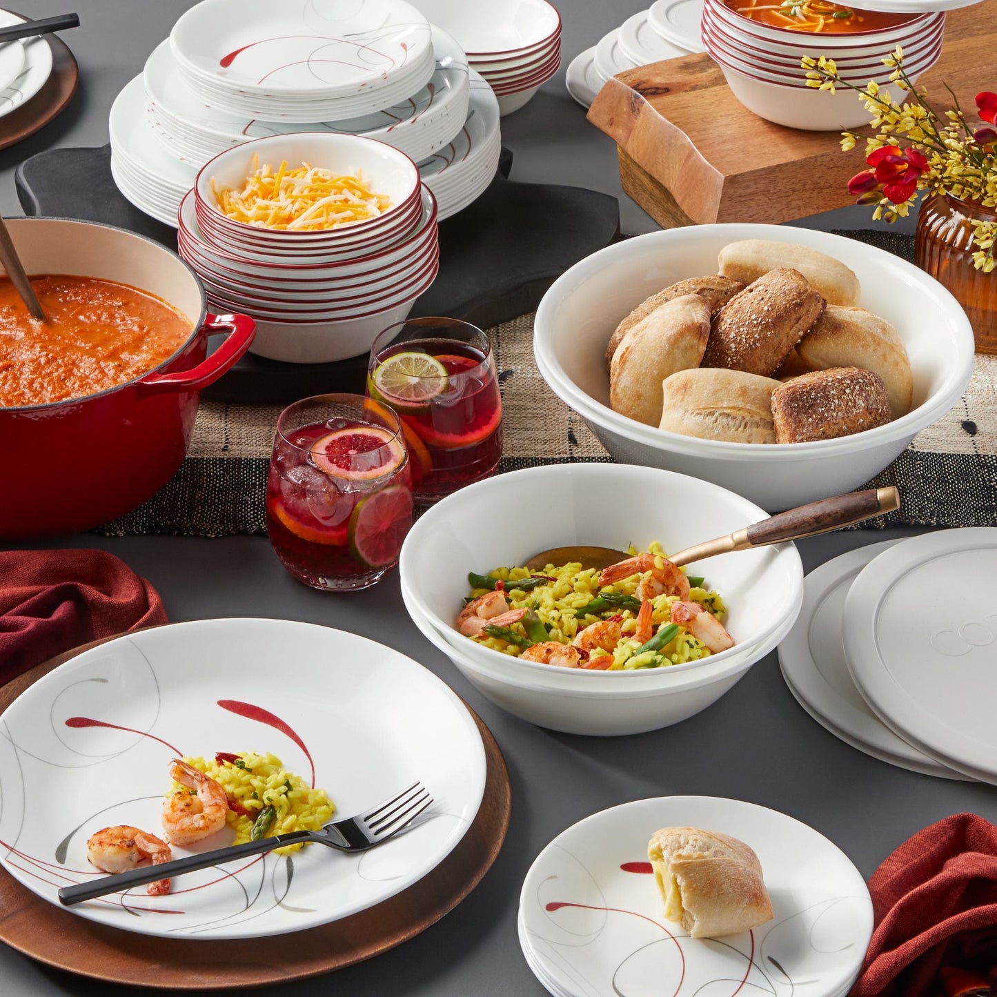 Corelle® Classic Splendor 78-piece Dinnerware Set, Service for 12