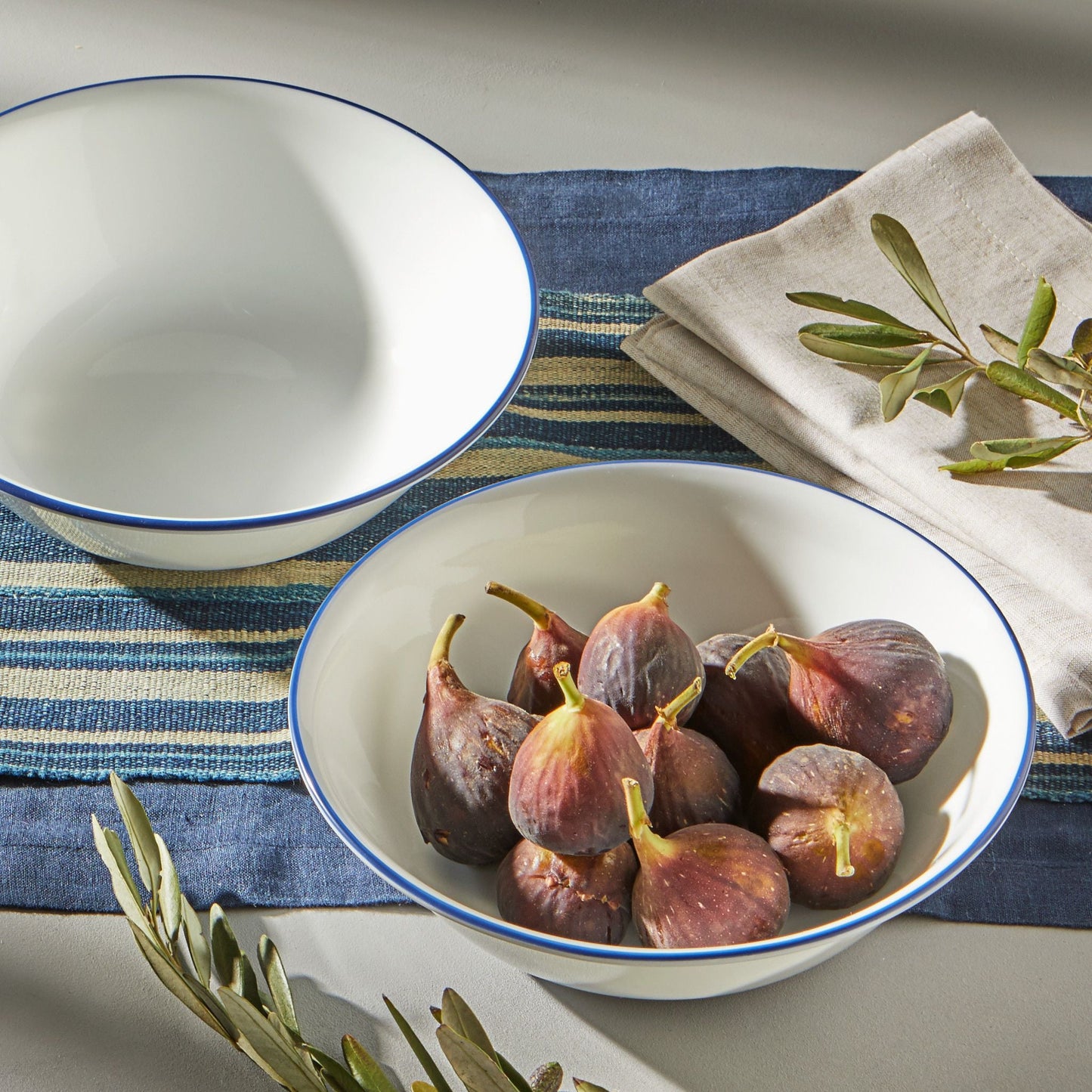 Corelle® Brilliant Blue Banded 1-quart Serving Bowls, 2-pack