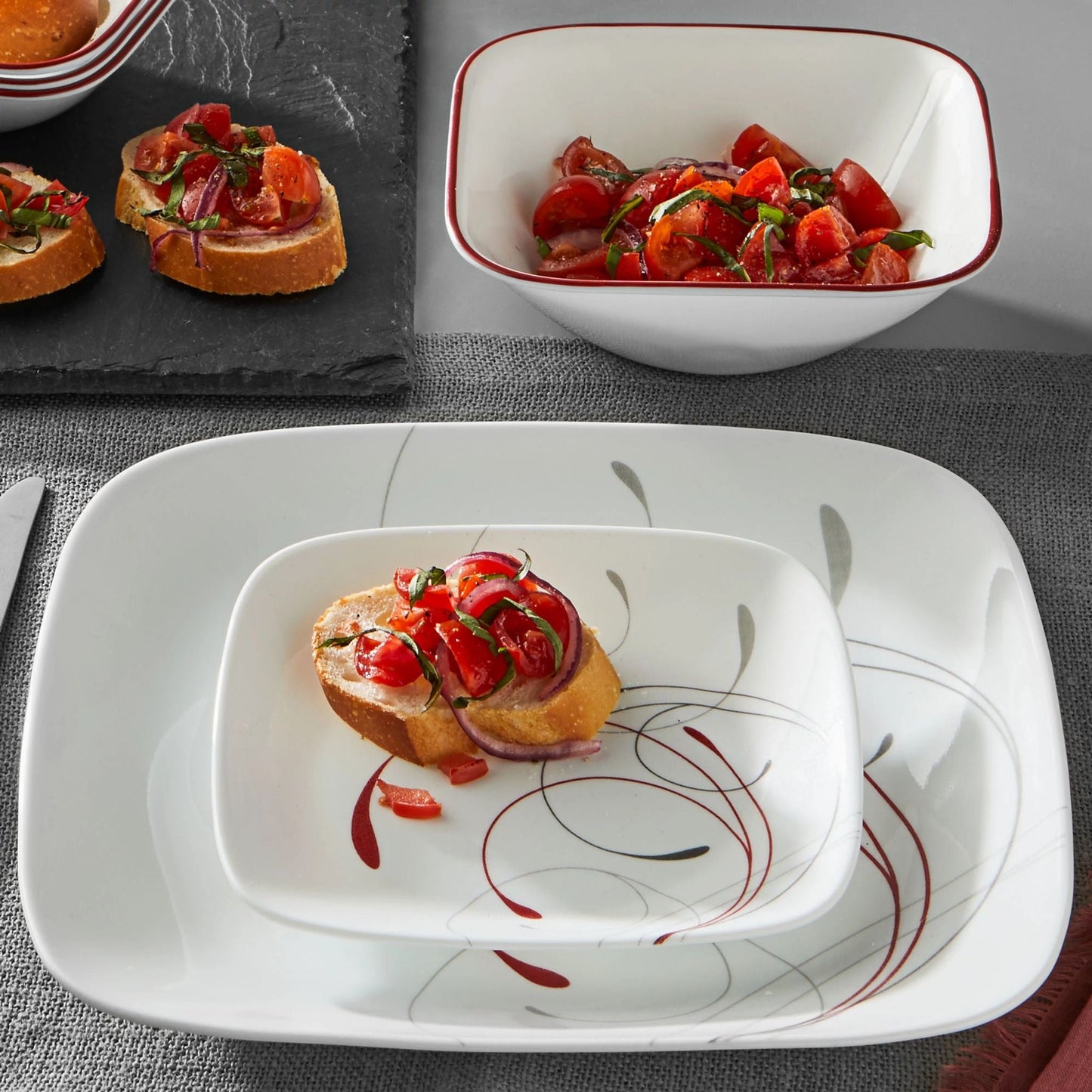 Corelle® Square Splendor 12-piece Dinnerware Set, Service for 4