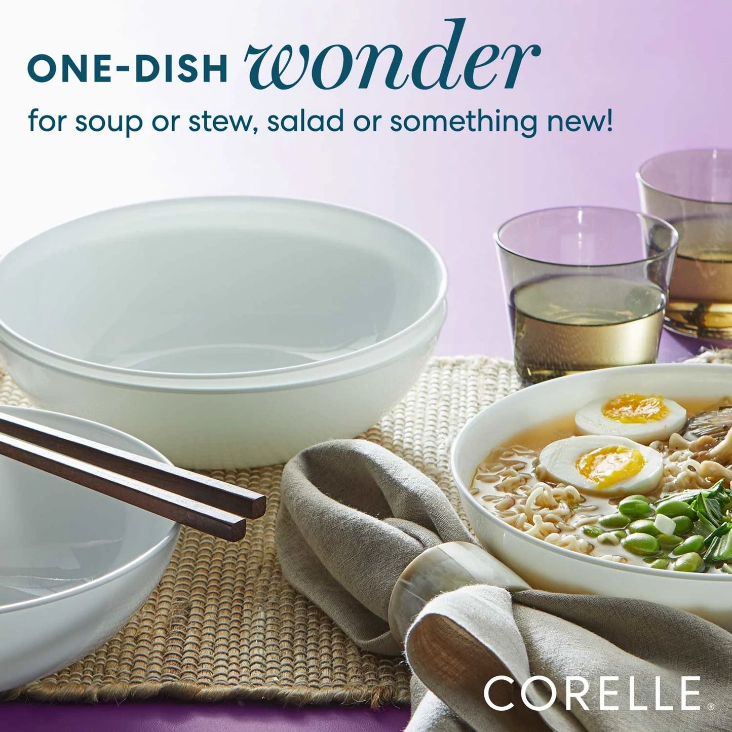 Corelle® Winter Frost White 46-ounce Meal Bowls, 4-pack