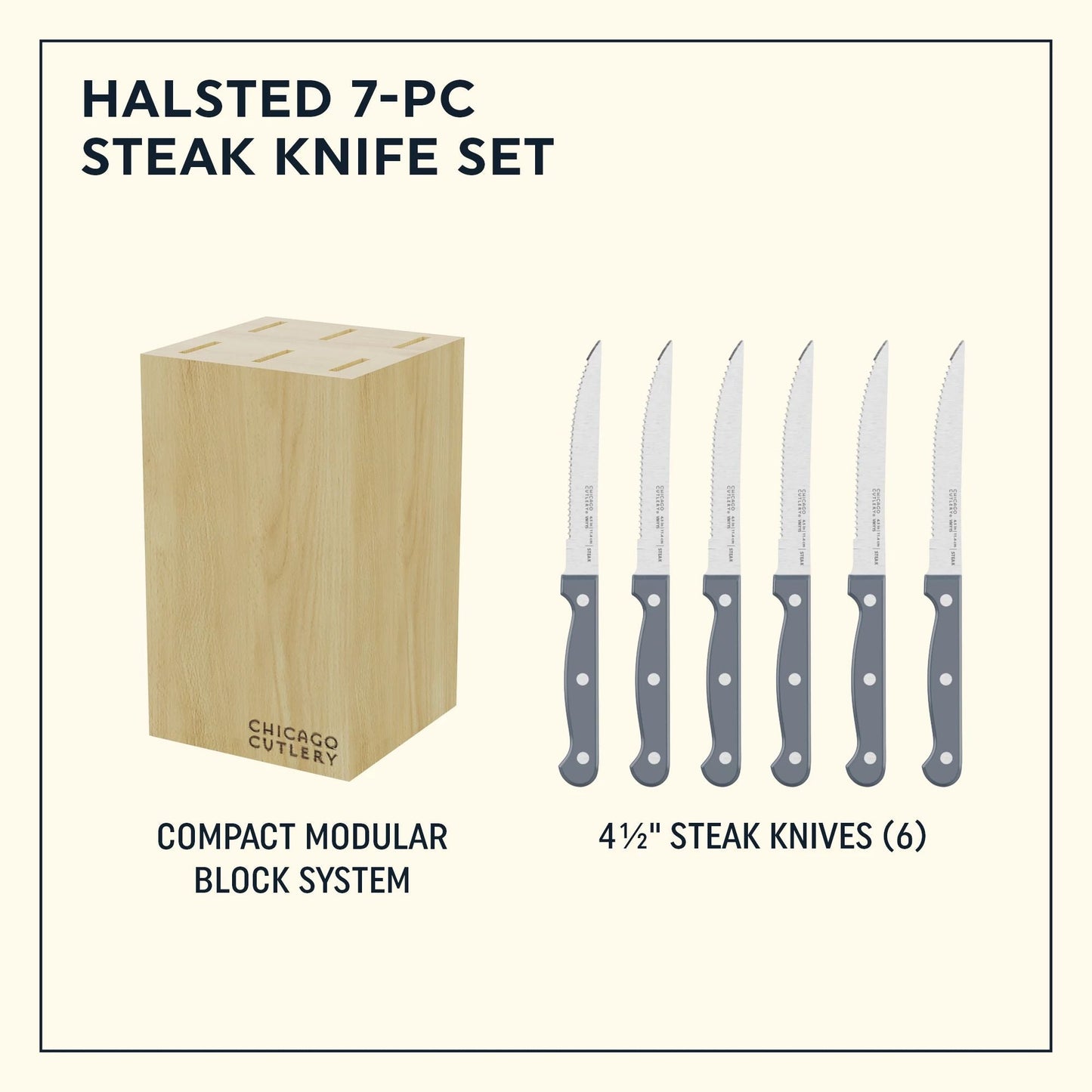 Chicago Cutlery® Halsted 7-piece Steak Knife Set