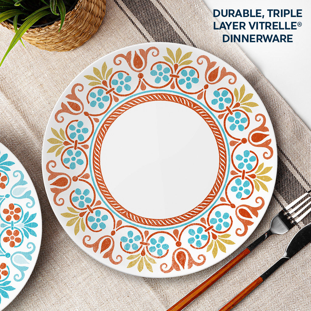 Corelle® Global Collection Terracotta Dreams 10.25” Dinner Plates, 4-pack