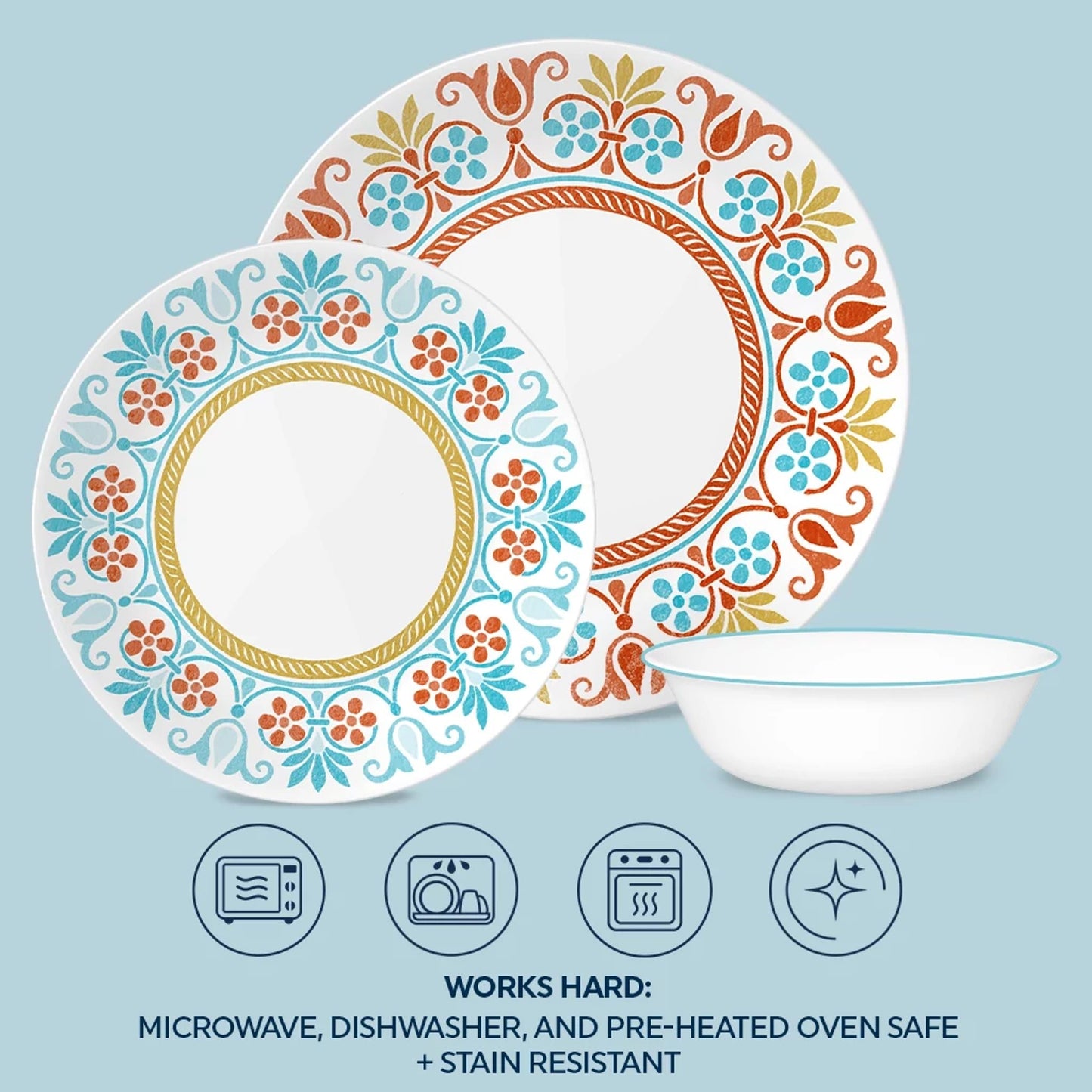 Corelle® Global Collection Terracotta Dreams 12-piece Dinnerware Set, Service for 4
