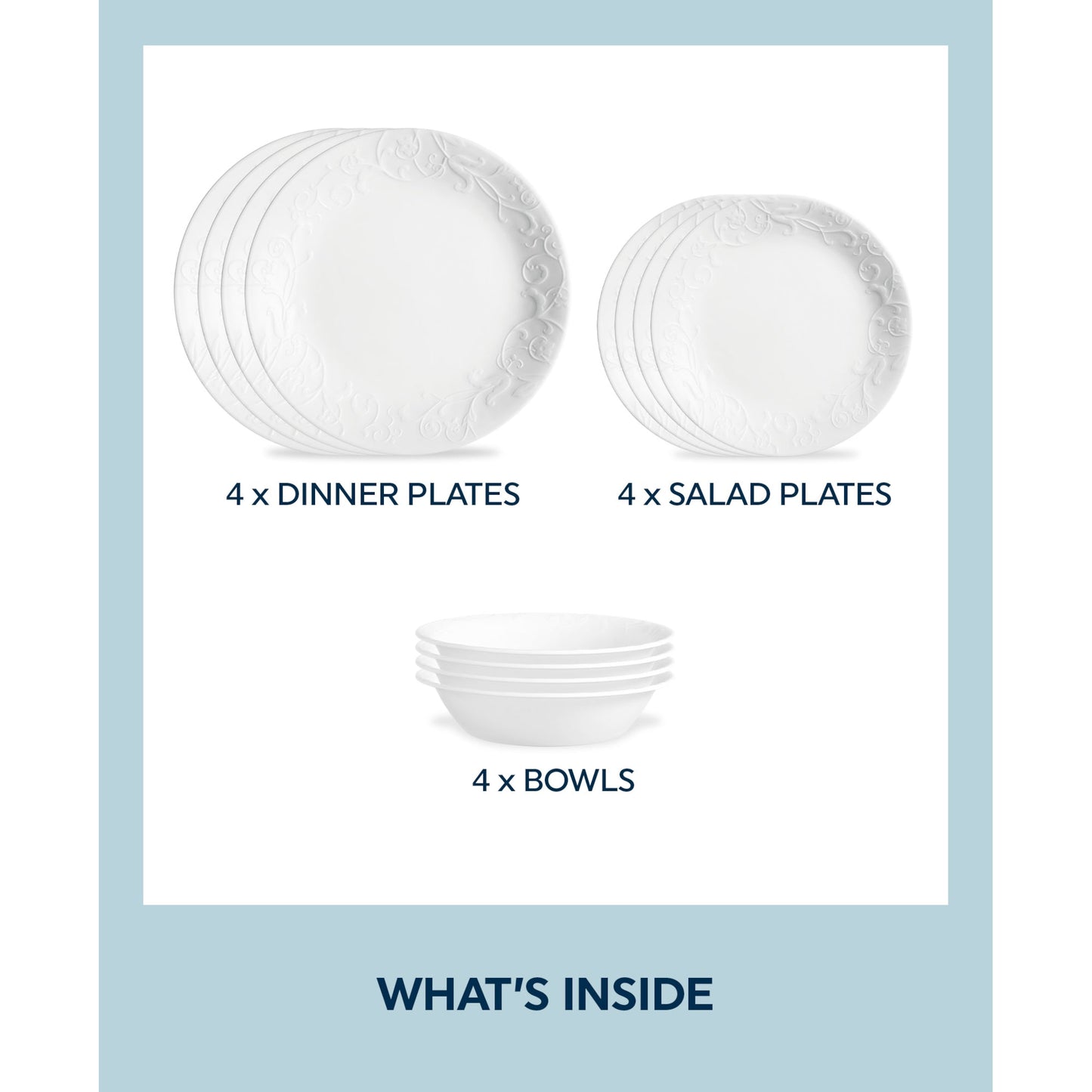 Corelle® Bella Faenza 12-piece Dinnerware Set, Service for 4