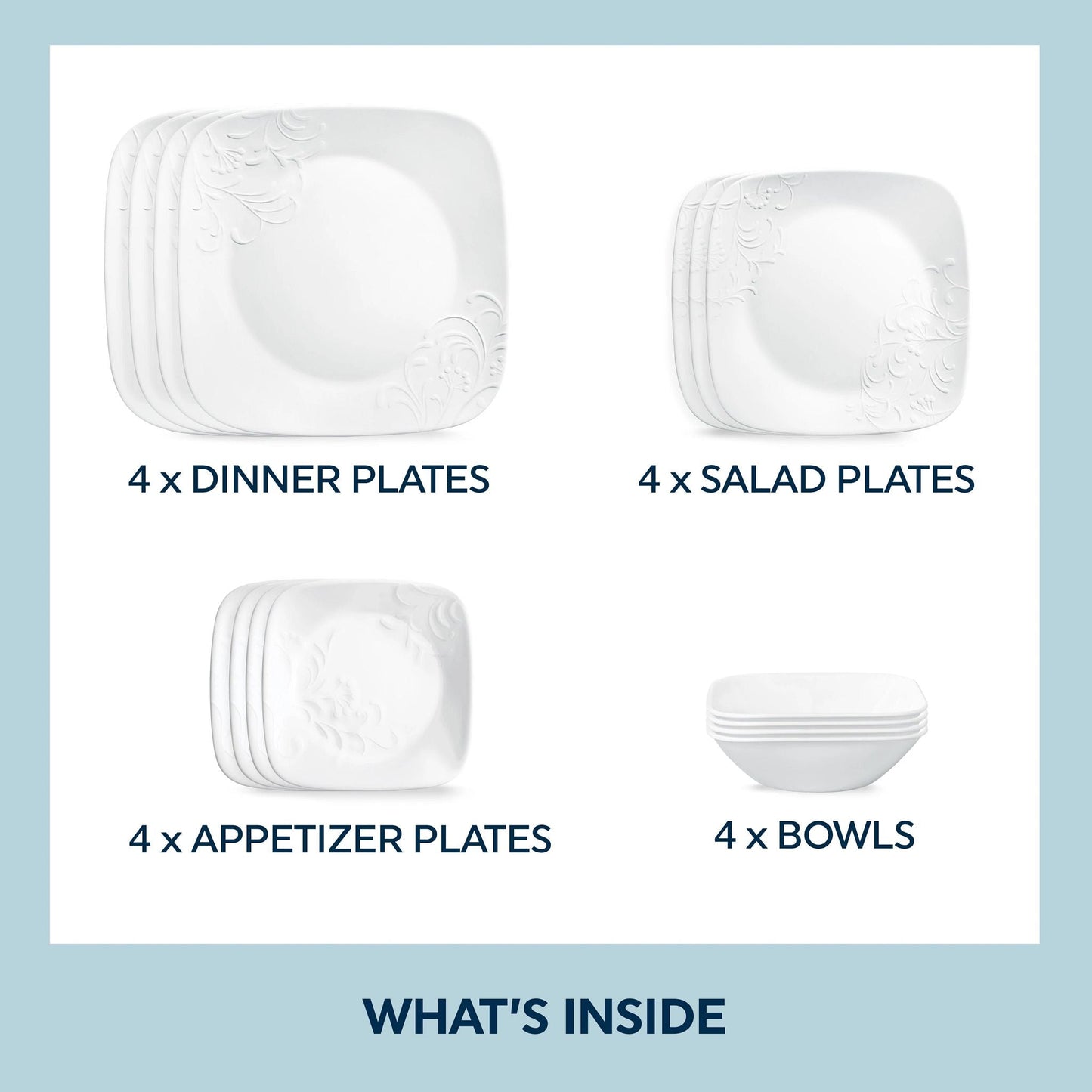 Corelle® Cherish 16-piece Dinnerware Set, Service for 4
