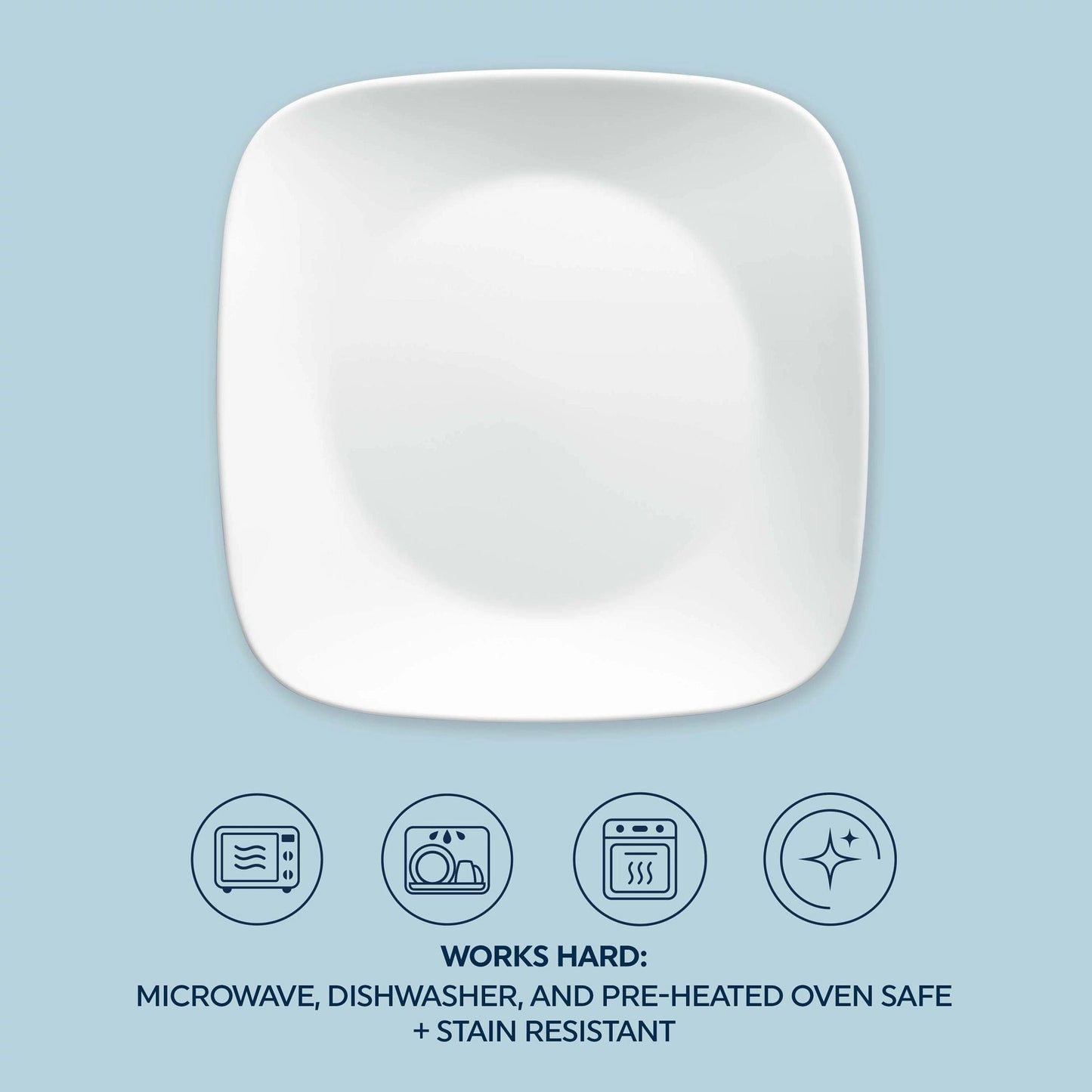 Corelle® Boutique Vivid White 8-piece Dinnerware Set, Service for 4