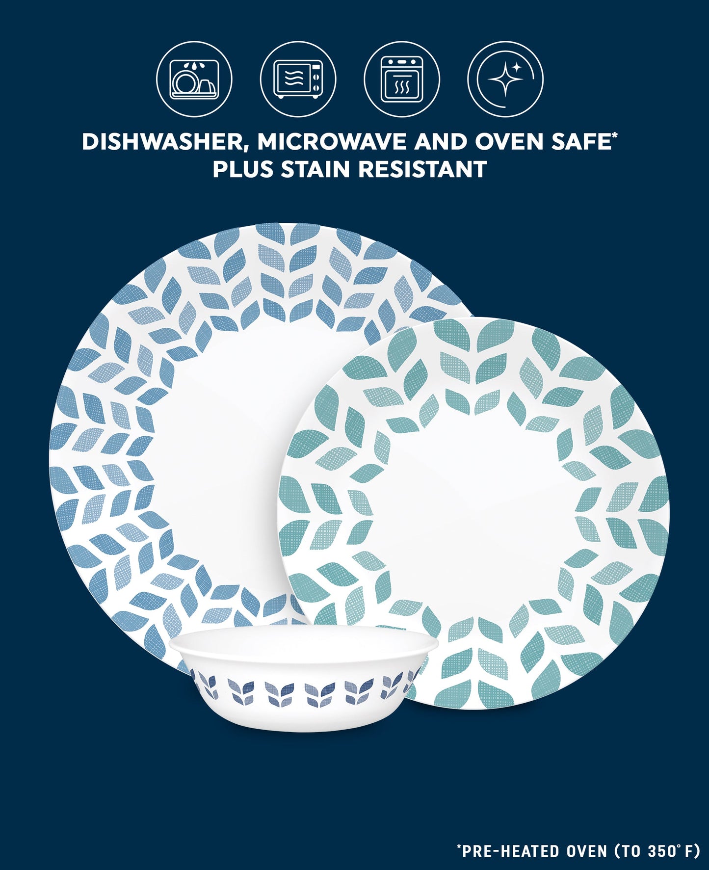 Corelle® Global Collection Northern Pines 12-piece Dinnerware Set, Service for 4