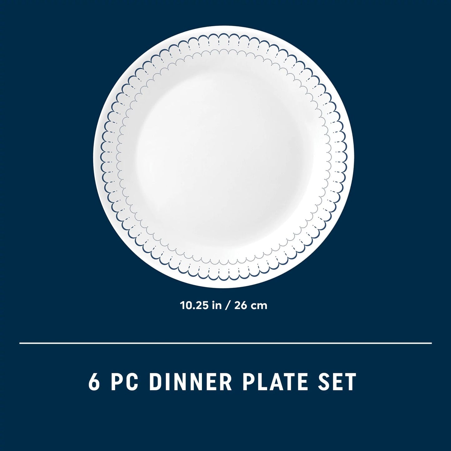 Corelle® Caspian Lace 10.25 Dinner Plates, 6-pack