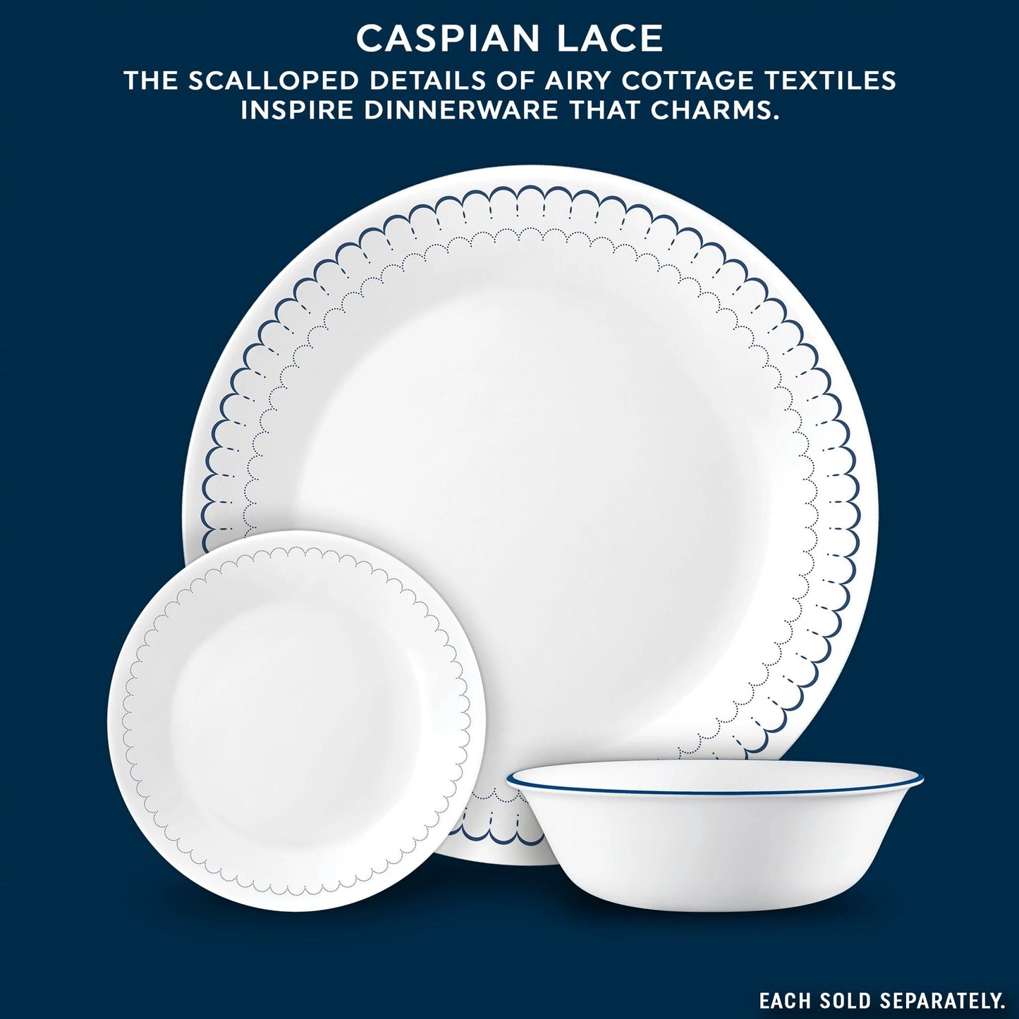 Corelle® Caspian Lace 18-ounce Cereal Bowl