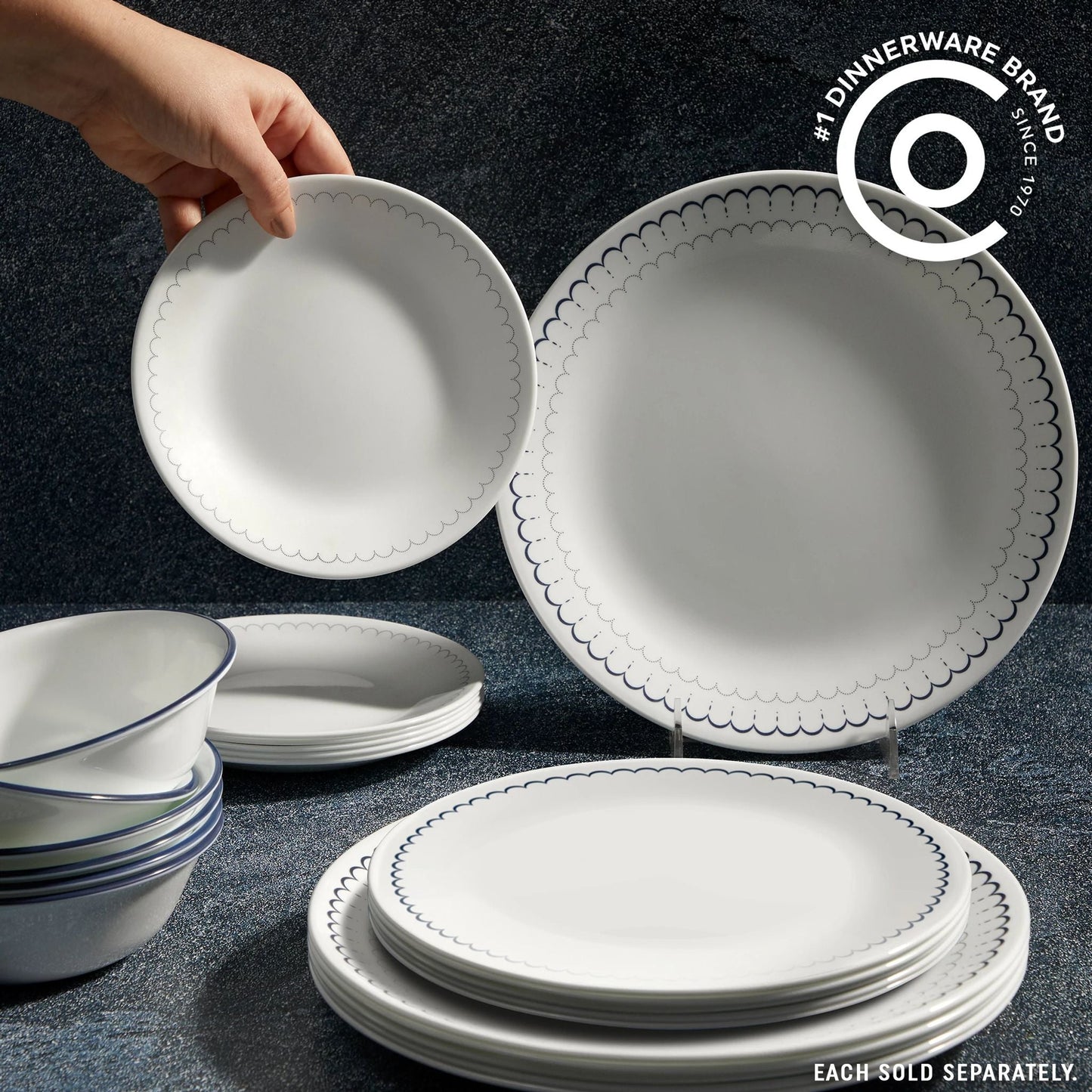Corelle® Caspian Lace 8.5 Lunch Plate, 6 pack