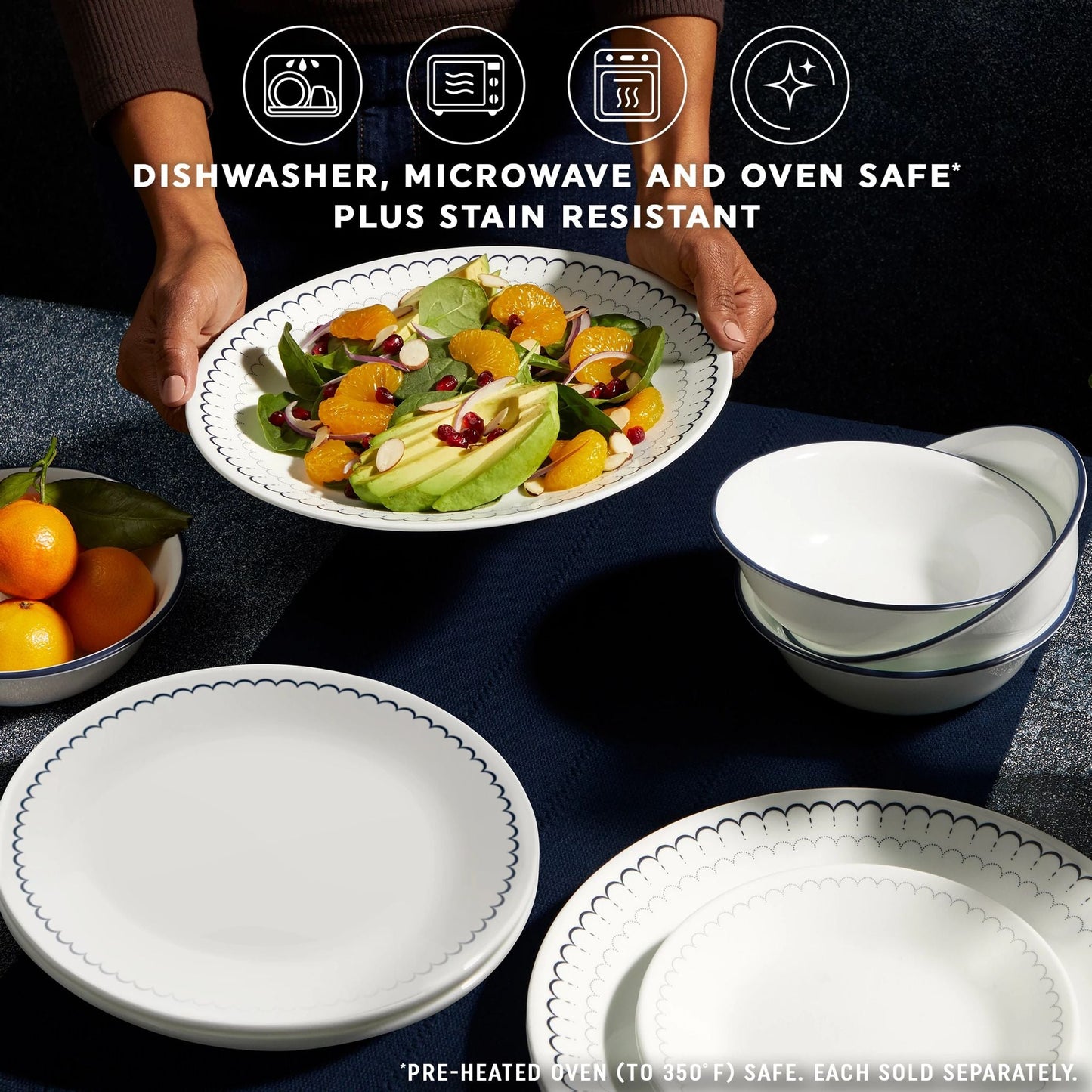 Corelle® Caspian Lace 8.5 Lunch Plate, 6 pack