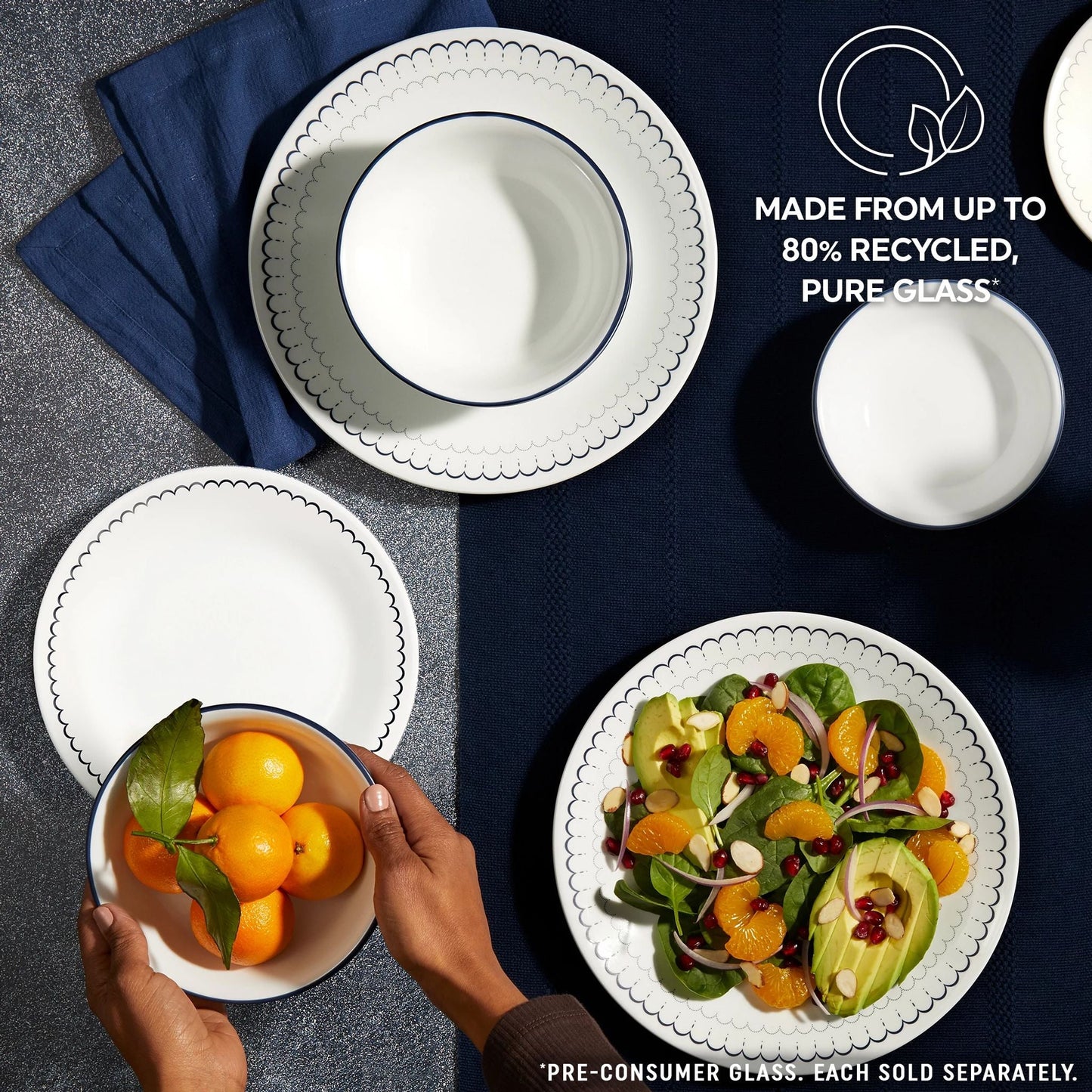 Corelle® Caspian Lace 8.5 Lunch Plate, 6 pack