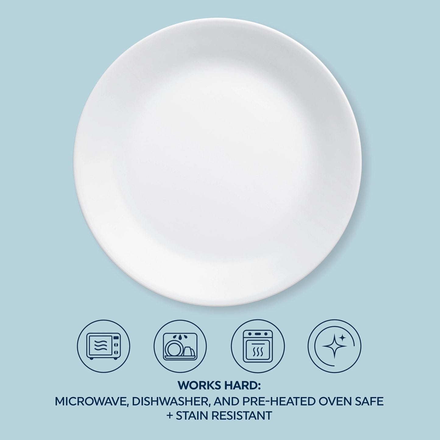 Corelle® Winter Frost White 16-piece Mugless Dinnerware Set, Service for 4