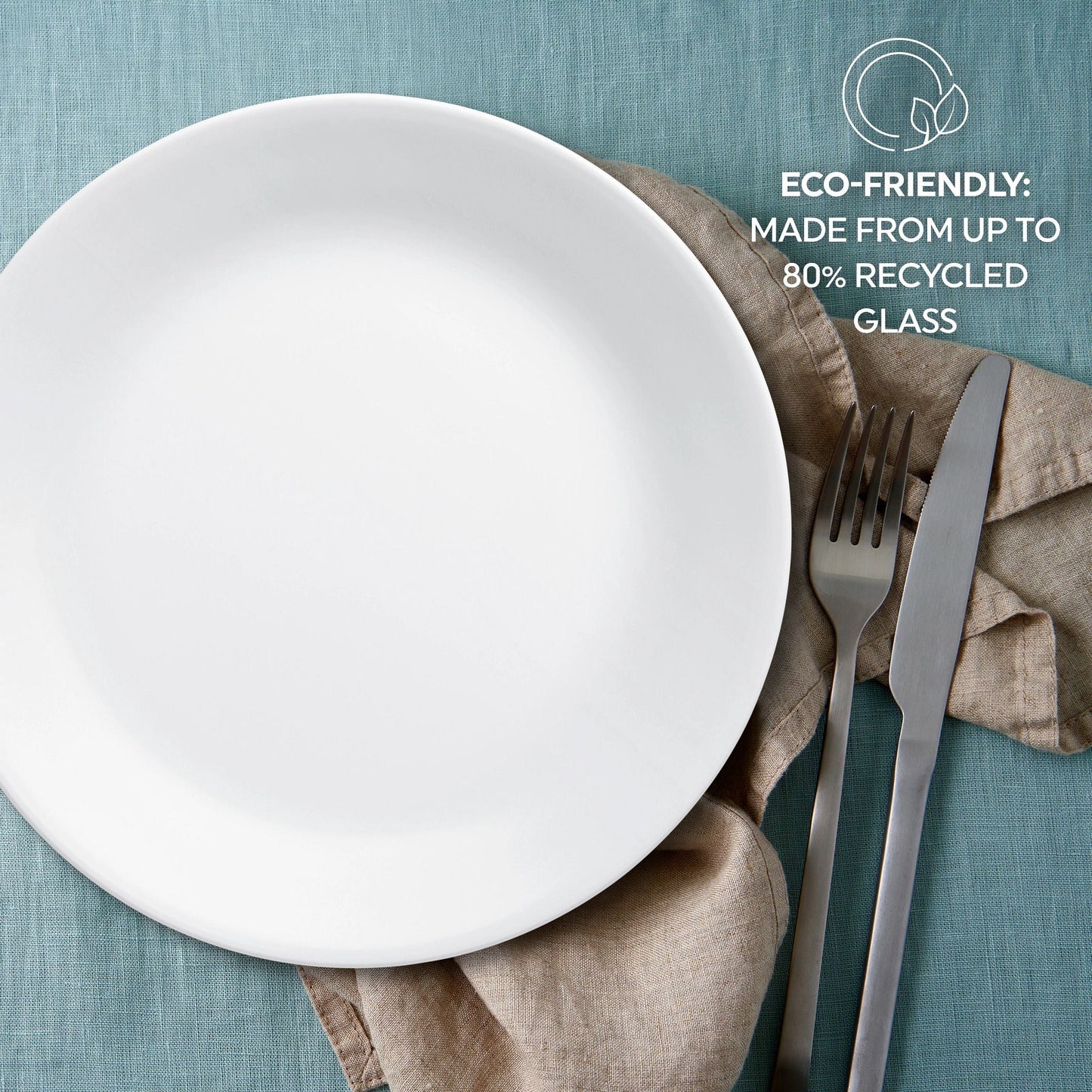 Corelle® Winter Frost White 16-piece Mugless Dinnerware Set, Service for 4