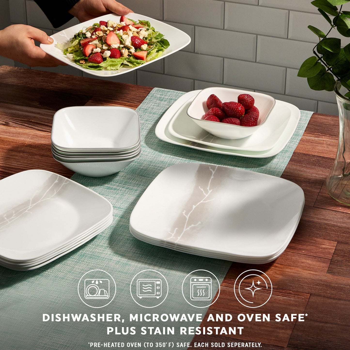 Corelle® Square Wandering Grove 9 Salad Plate