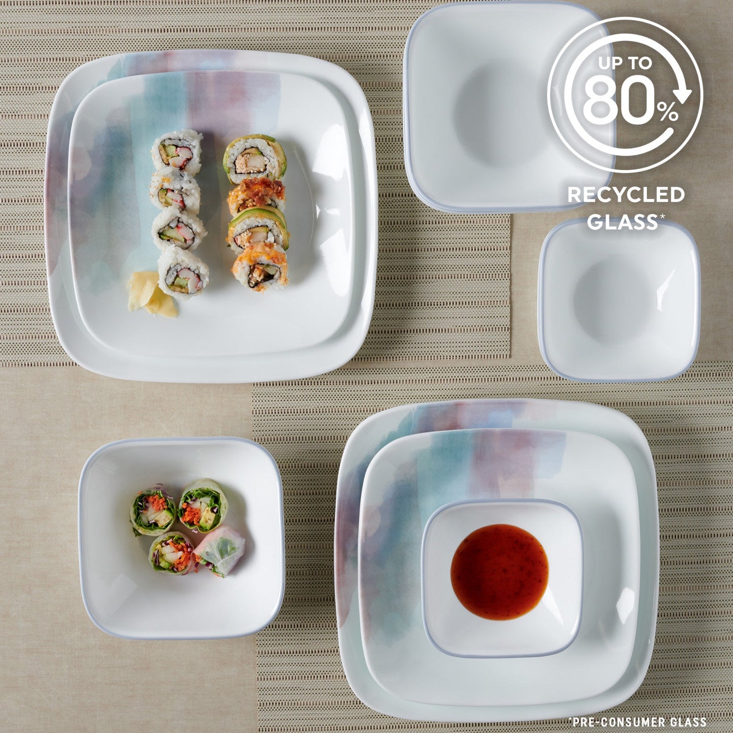 Corelle® Aquarello 16-piece Dinnerware Set, Service for 4