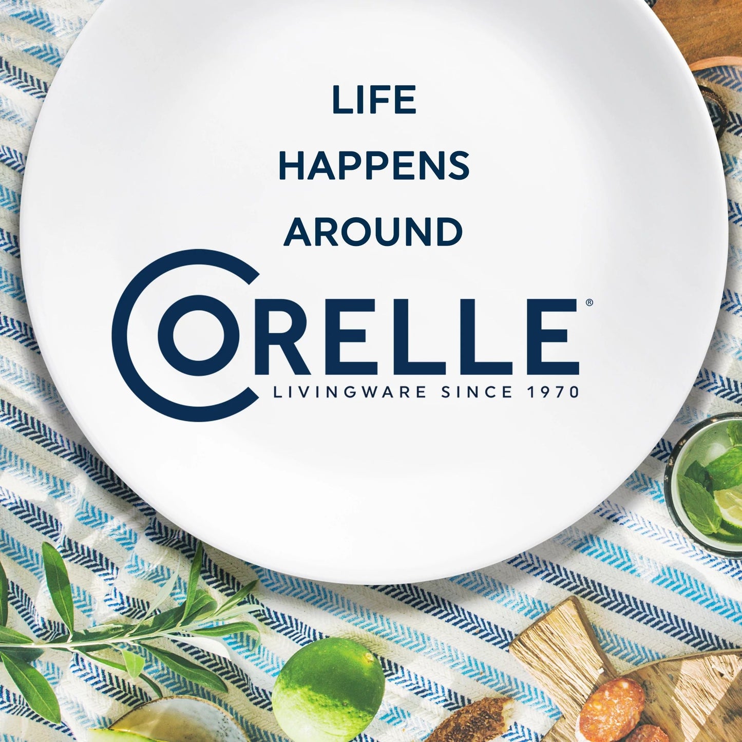 Corelle® Square Splendor 18-piece Dinnerware Set, Service for 6