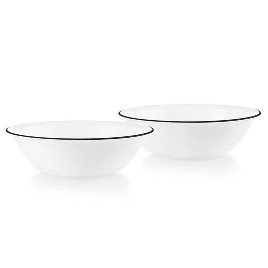 Corelle® Bold Black Banded 2-quart Serving Bowls, 2-pack