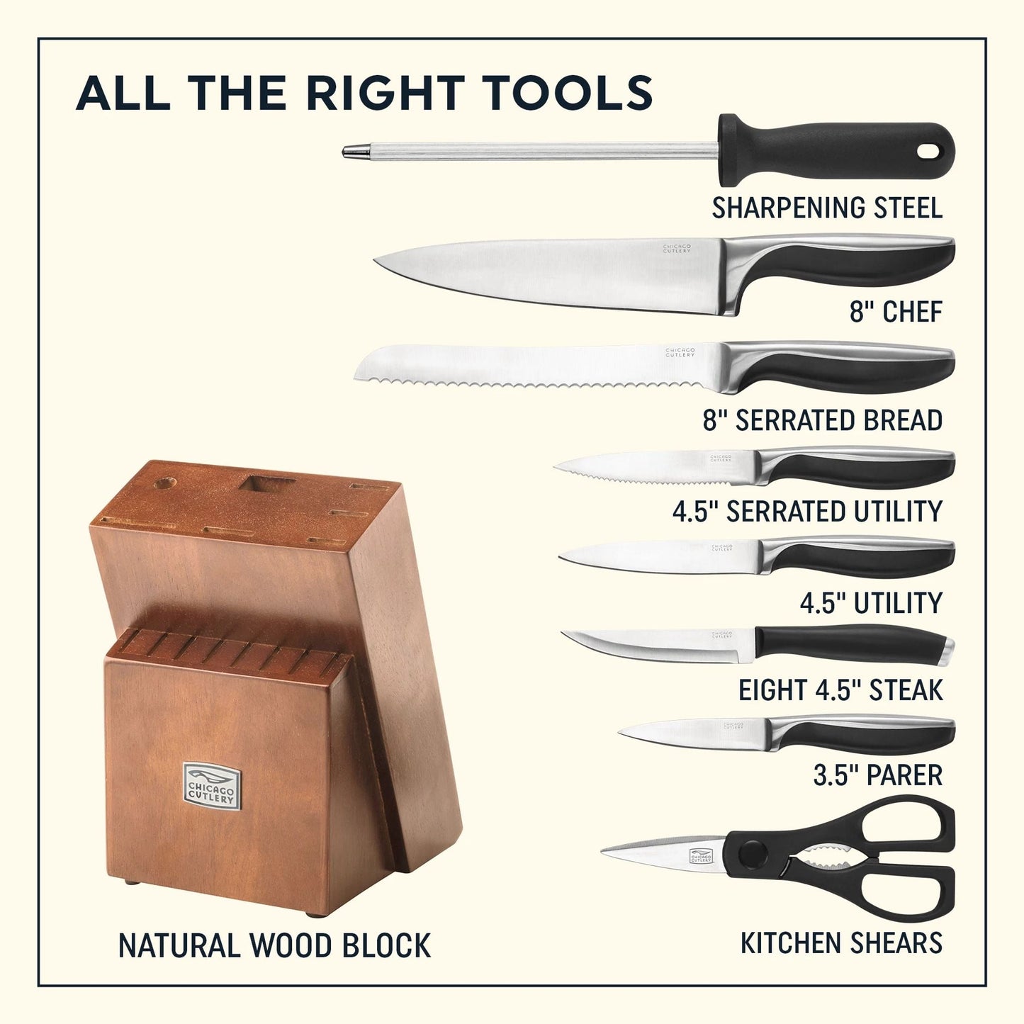 Chicago Cutlery® Avondale™ 16-piece Block Set