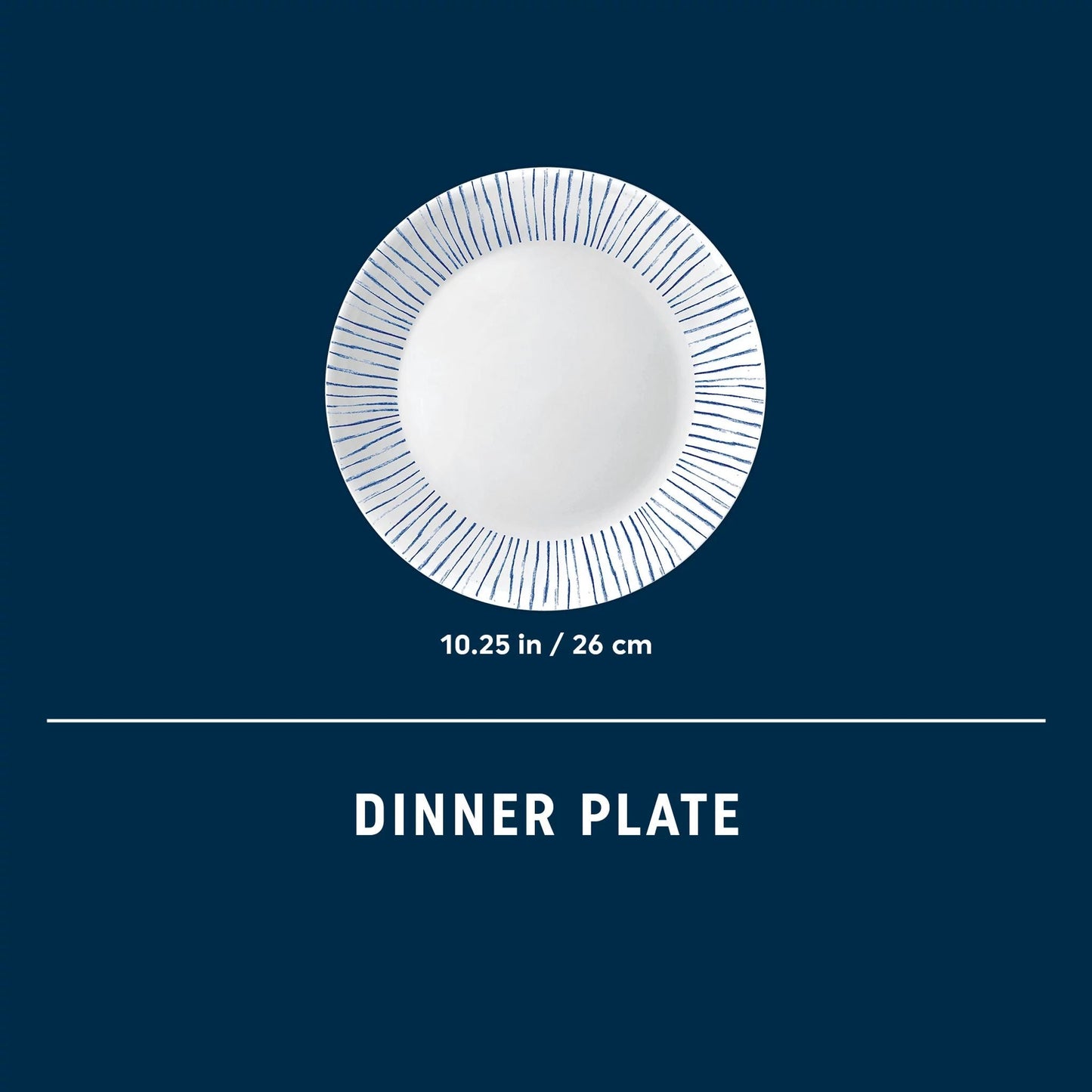 Corelle® Botanical Stripes 10.25 Dinner Plate, 6 pack