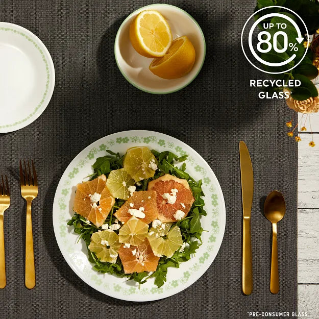 Corelle® Spring Blossom Green 18-piece Dinnerware Set, Service for 6